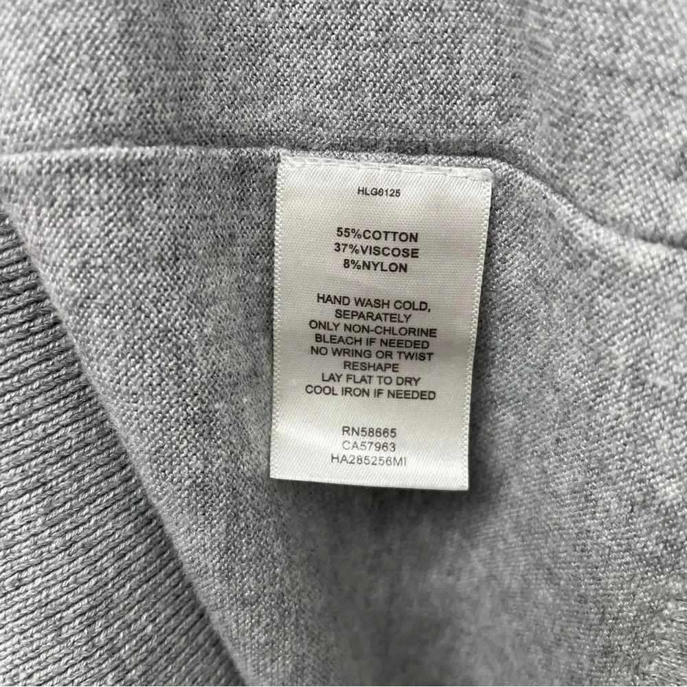 Halogen gray women’s pullover crewneck sweater 3/4 sleeves. Size large grey